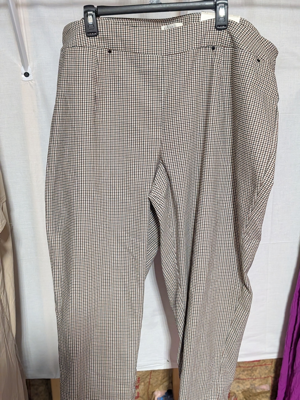 Women's Checkered  Trousers Slim Fit